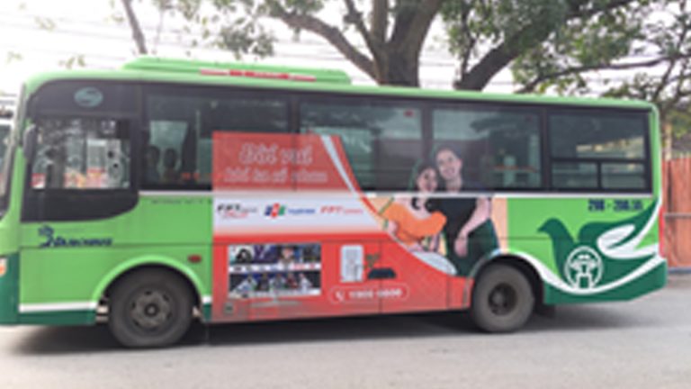 Quảng Cáo Tràn Kính Xe Bus Tại Tuyên Quang
